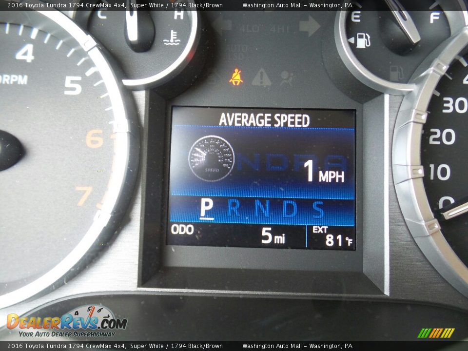2016 Toyota Tundra 1794 CrewMax 4x4 Super White / 1794 Black/Brown Photo #24