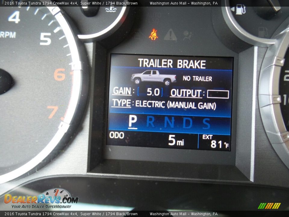 2016 Toyota Tundra 1794 CrewMax 4x4 Super White / 1794 Black/Brown Photo #25