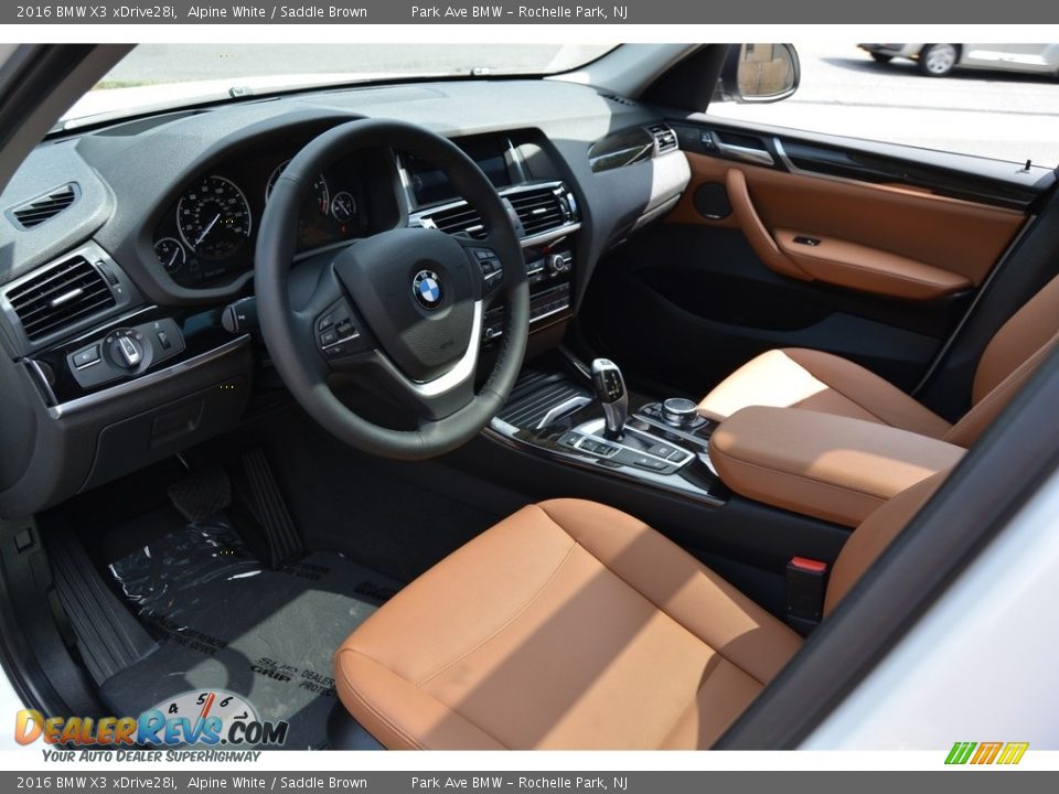 2016 BMW X3 xDrive28i Alpine White / Saddle Brown Photo #10