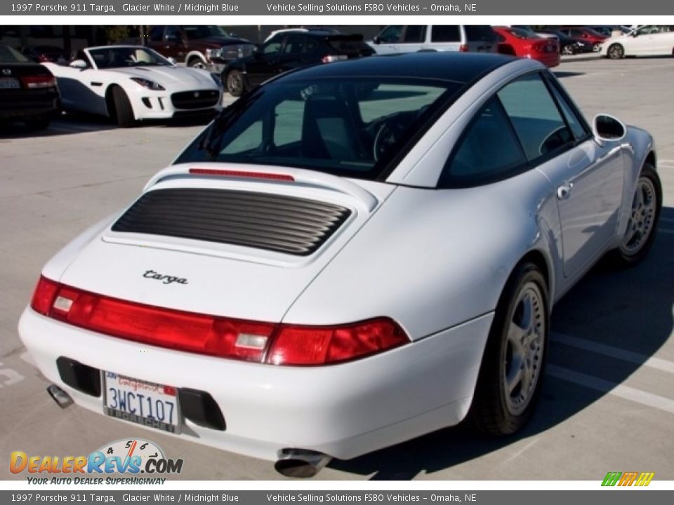 1997 Porsche 911 Targa Glacier White / Midnight Blue Photo #3