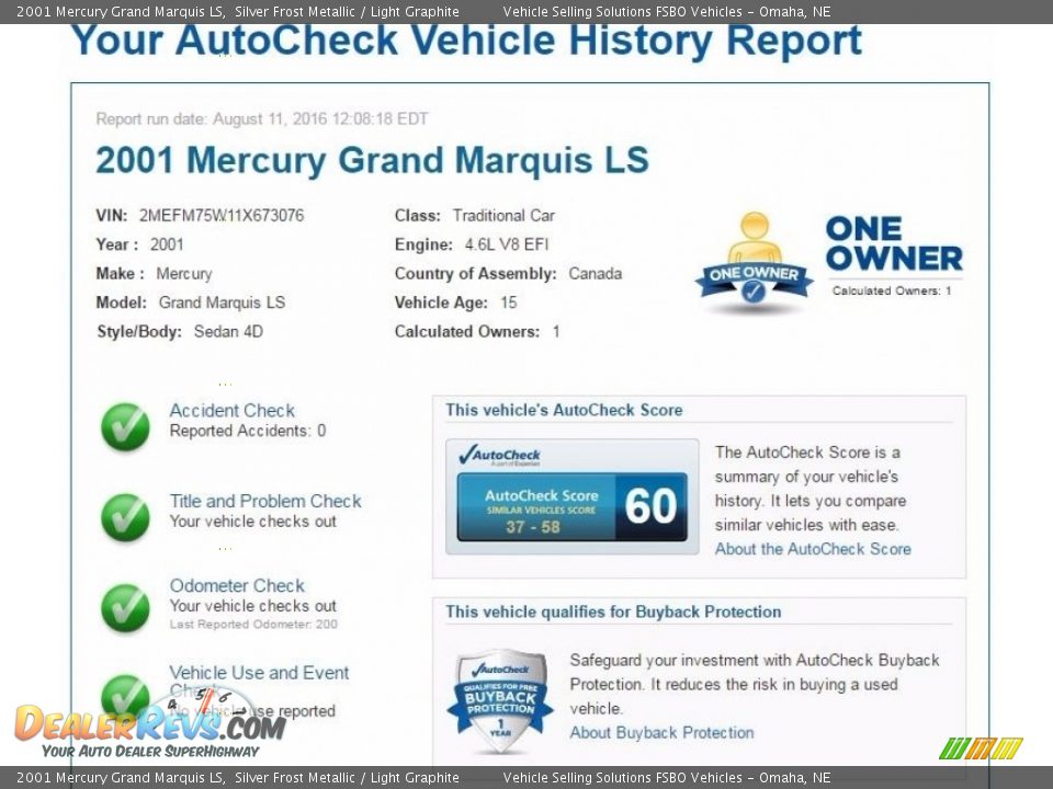 Dealer Info of 2001 Mercury Grand Marquis LS Photo #2