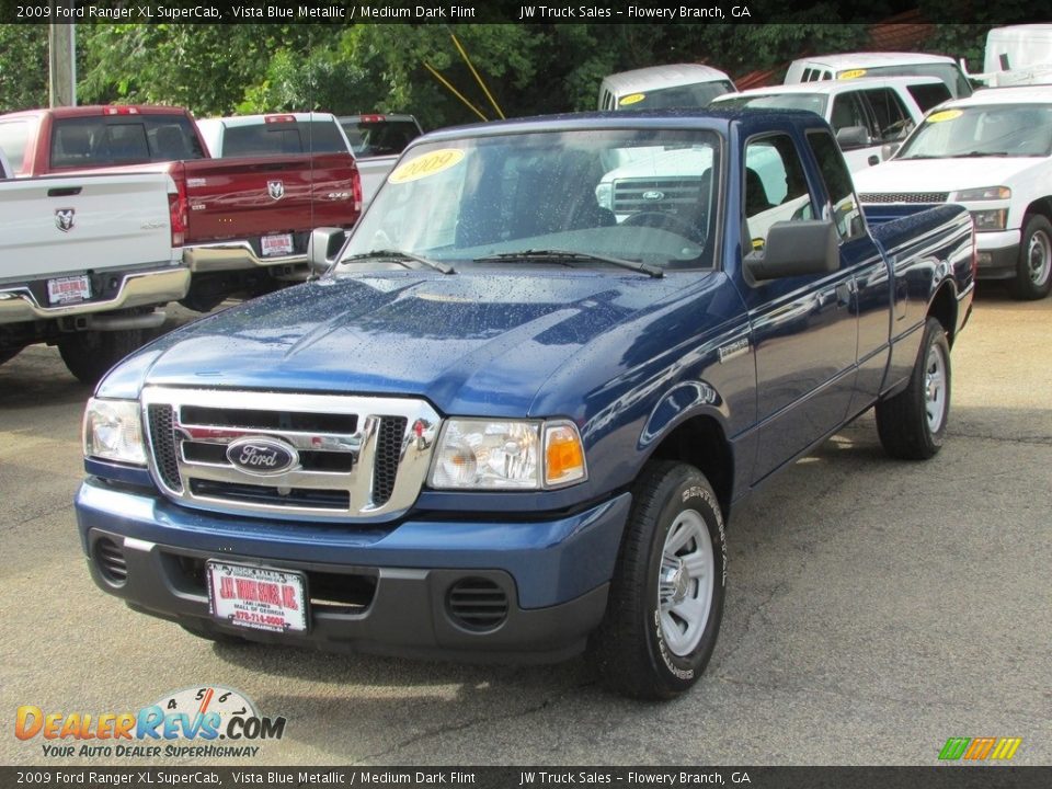 2009 Ford Ranger XL SuperCab Vista Blue Metallic / Medium Dark Flint Photo #1