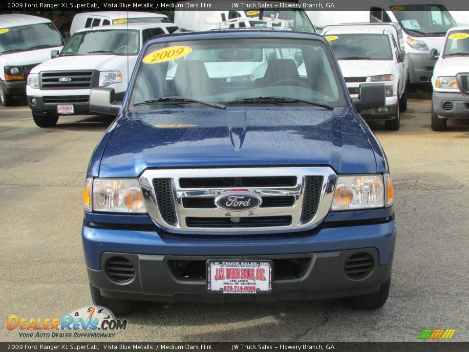 2009 Ford Ranger XL SuperCab Vista Blue Metallic / Medium Dark Flint Photo #2