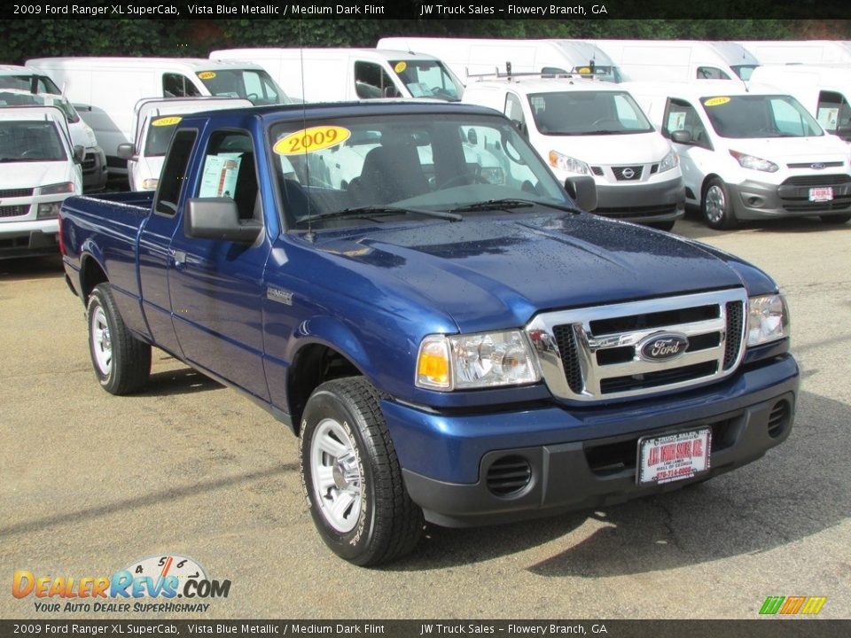 2009 Ford Ranger XL SuperCab Vista Blue Metallic / Medium Dark Flint Photo #3
