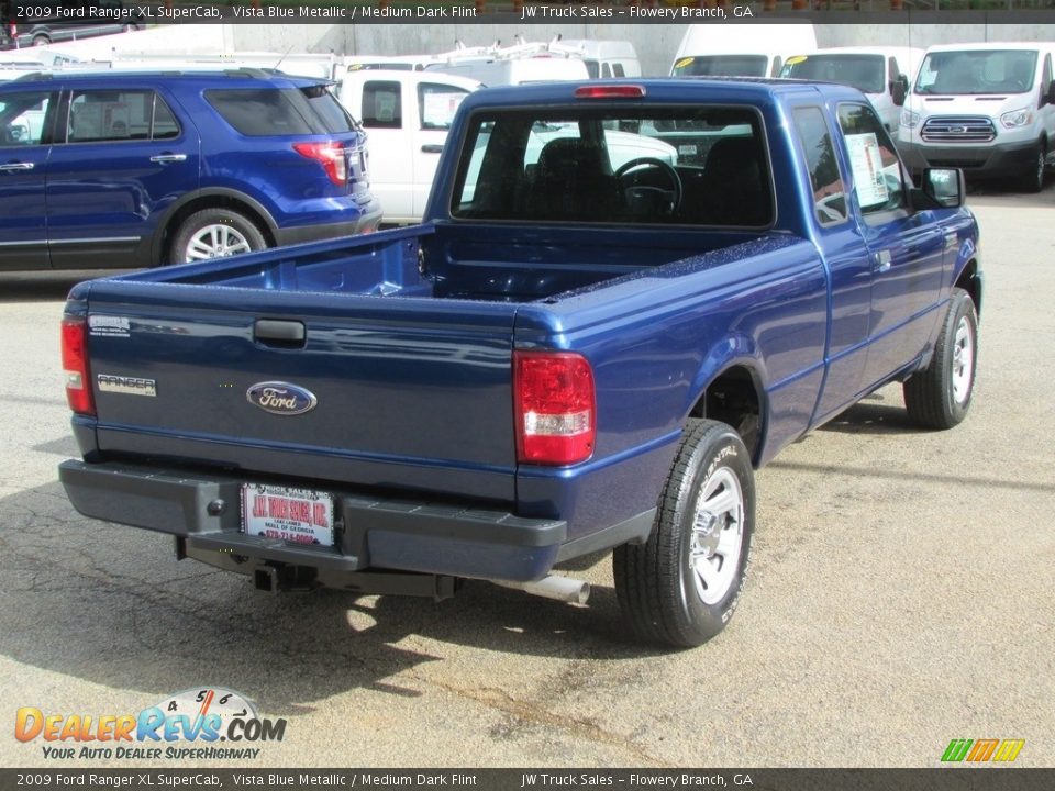 2009 Ford Ranger XL SuperCab Vista Blue Metallic / Medium Dark Flint Photo #7