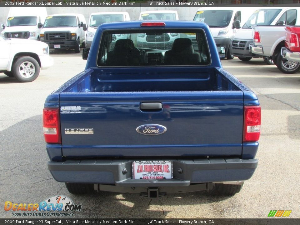 2009 Ford Ranger XL SuperCab Vista Blue Metallic / Medium Dark Flint Photo #8