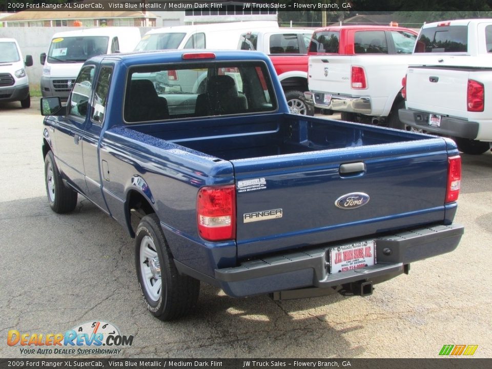 2009 Ford Ranger XL SuperCab Vista Blue Metallic / Medium Dark Flint Photo #9
