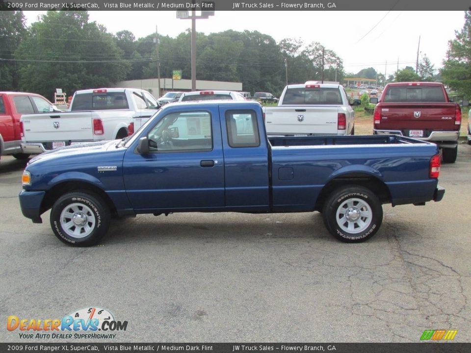 2009 Ford Ranger XL SuperCab Vista Blue Metallic / Medium Dark Flint Photo #11
