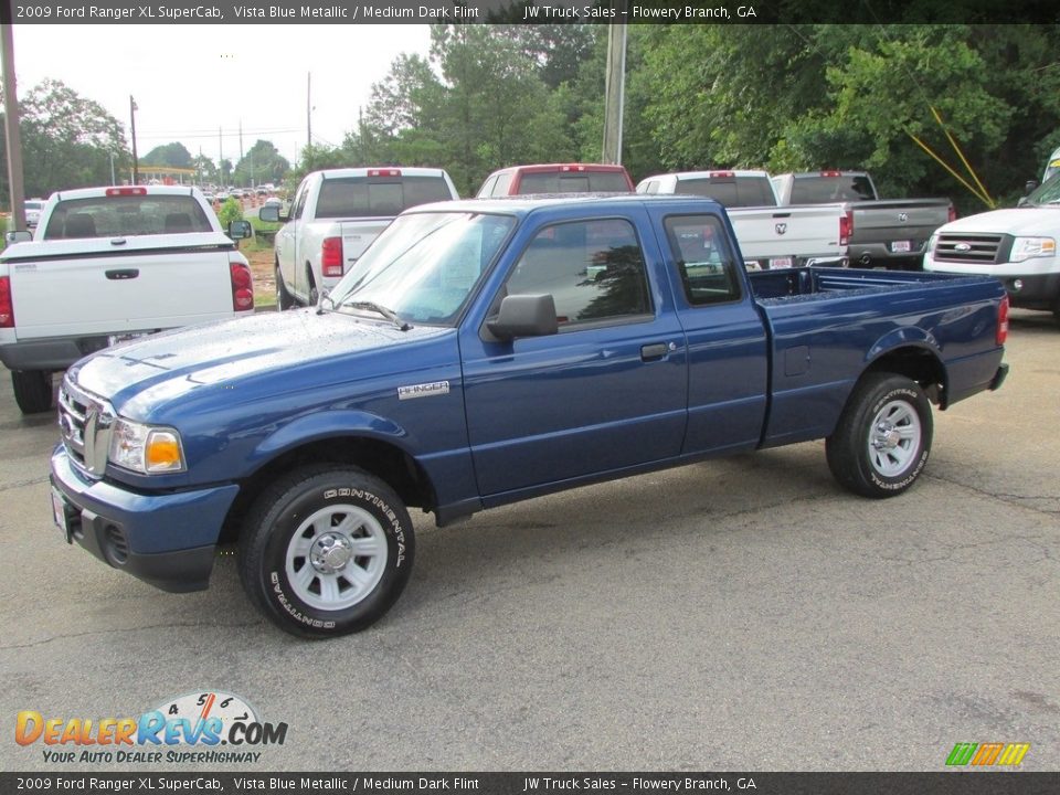 2009 Ford Ranger XL SuperCab Vista Blue Metallic / Medium Dark Flint Photo #12