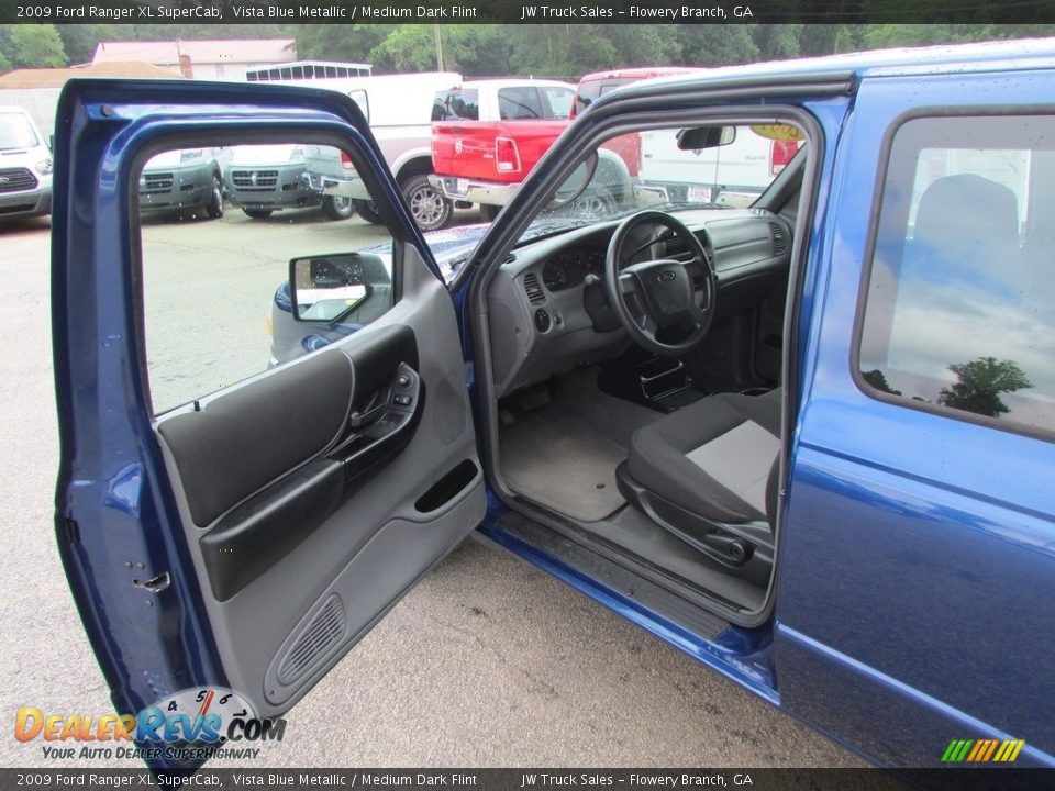 2009 Ford Ranger XL SuperCab Vista Blue Metallic / Medium Dark Flint Photo #17