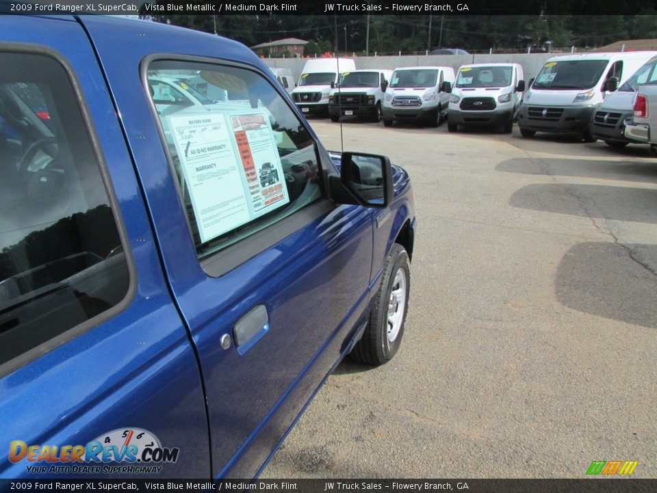 2009 Ford Ranger XL SuperCab Vista Blue Metallic / Medium Dark Flint Photo #26