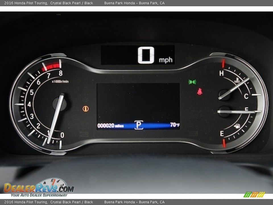 2016 Honda Pilot Touring Crystal Black Pearl / Black Photo #20