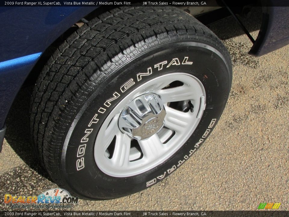 2009 Ford Ranger XL SuperCab Vista Blue Metallic / Medium Dark Flint Photo #36