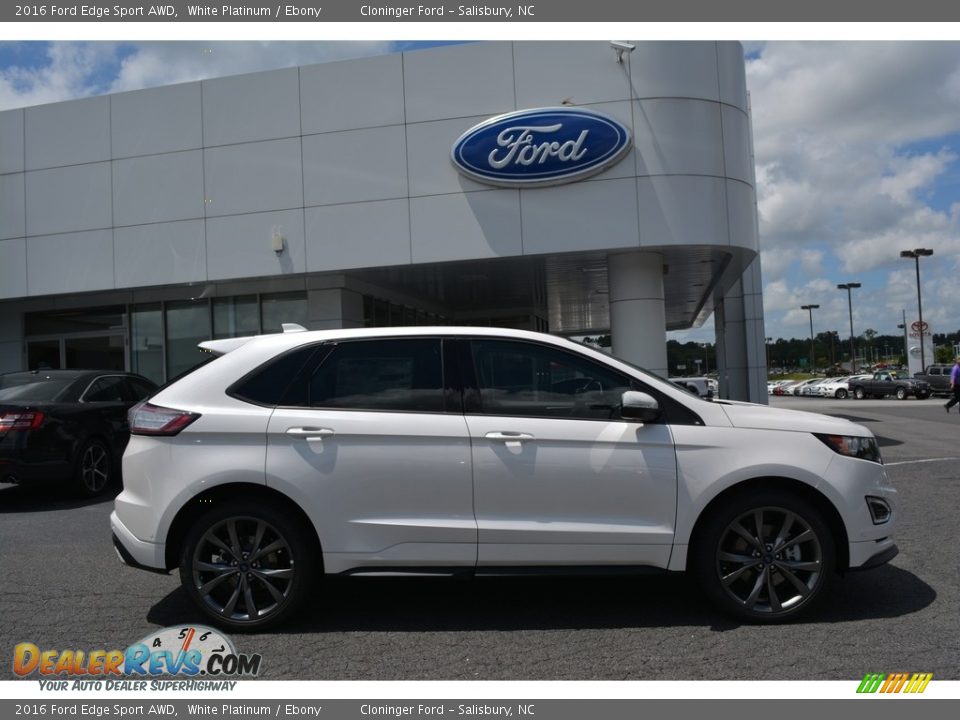 2016 Ford Edge Sport AWD White Platinum / Ebony Photo #2