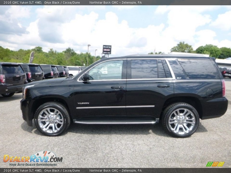 2016 GMC Yukon SLT 4WD Onyx Black / Cocoa/Dune Photo #2