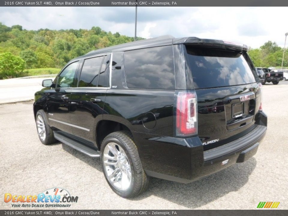 2016 GMC Yukon SLT 4WD Onyx Black / Cocoa/Dune Photo #3