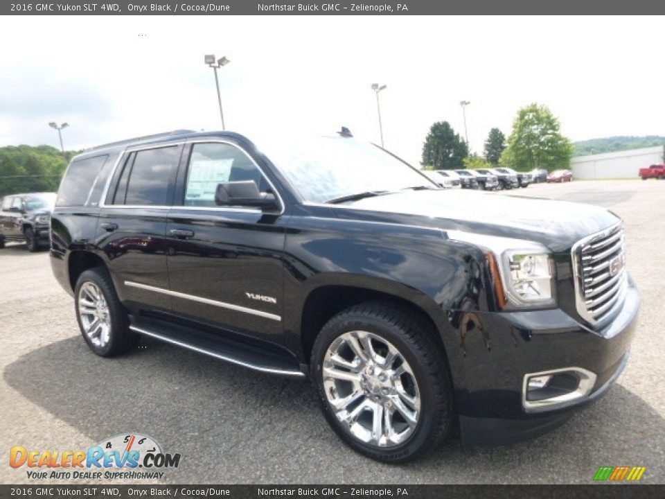 2016 GMC Yukon SLT 4WD Onyx Black / Cocoa/Dune Photo #12