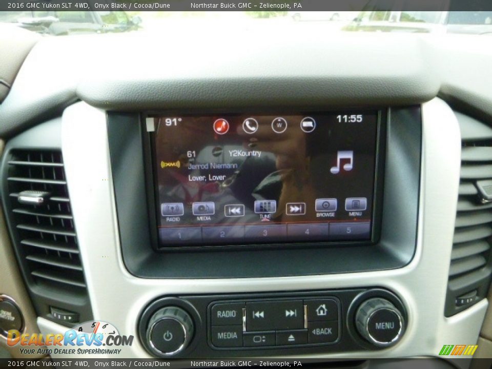 2016 GMC Yukon SLT 4WD Onyx Black / Cocoa/Dune Photo #17