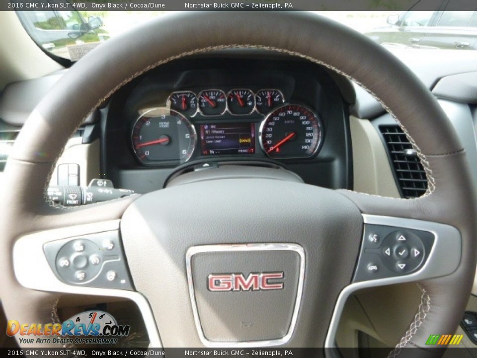 2016 GMC Yukon SLT 4WD Onyx Black / Cocoa/Dune Photo #20