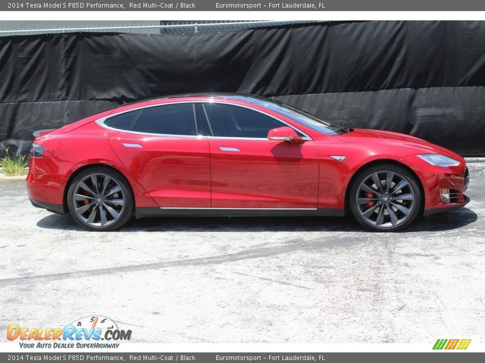 Red Multi-Coat 2014 Tesla Model S P85D Performance Photo #5