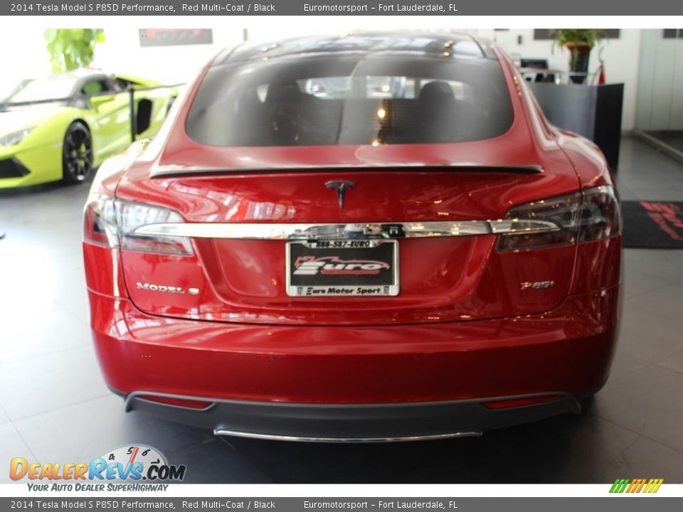 2014 Tesla Model S P85D Performance Red Multi-Coat / Black Photo #11