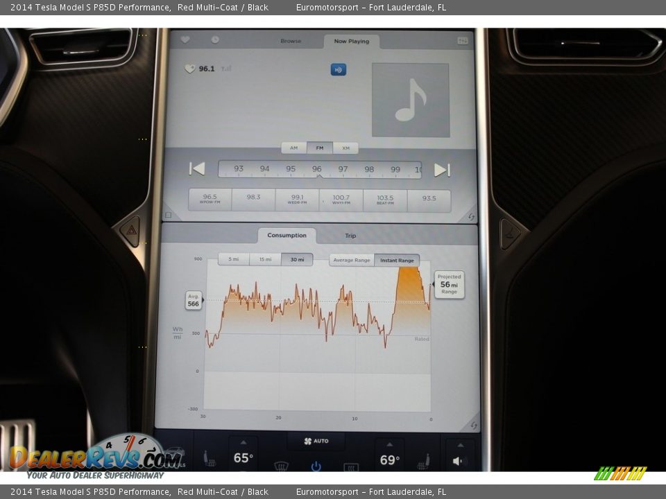 2014 Tesla Model S P85D Performance Red Multi-Coat / Black Photo #13