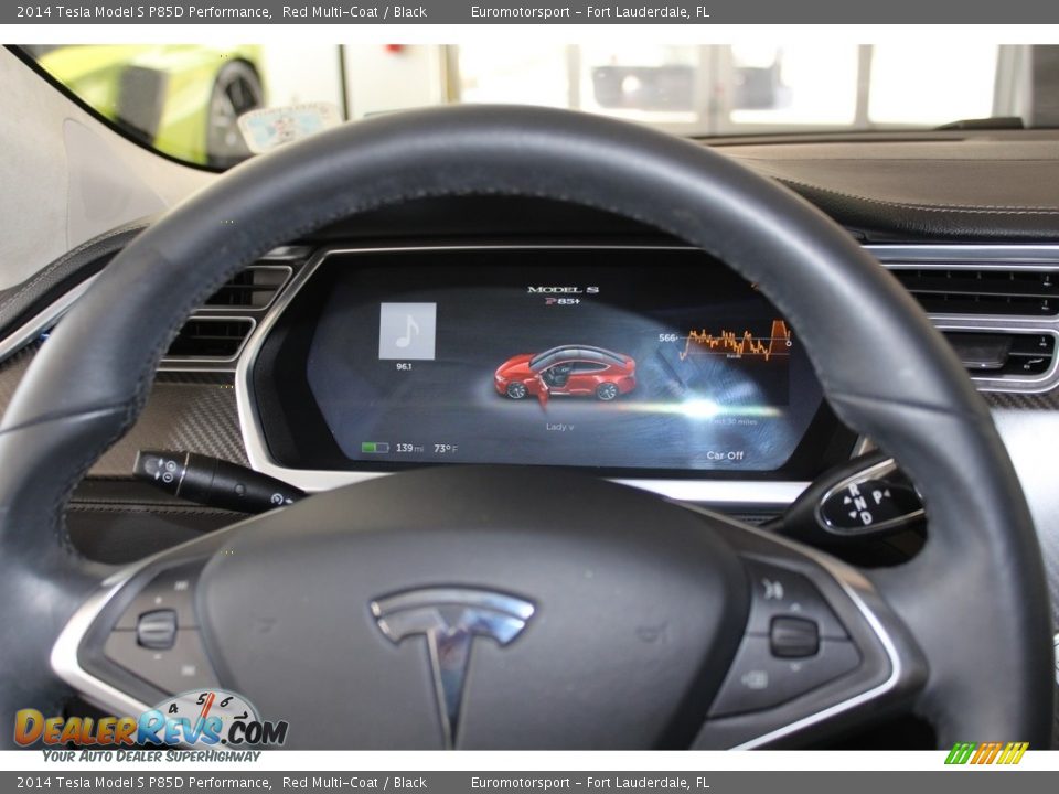 2014 Tesla Model S P85D Performance Red Multi-Coat / Black Photo #16