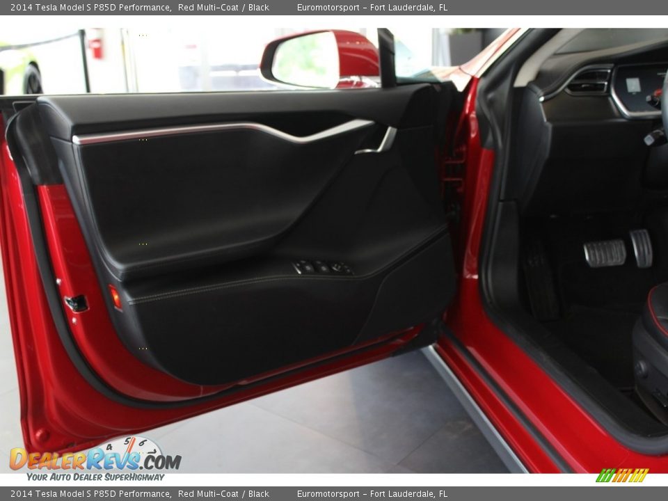2014 Tesla Model S P85D Performance Red Multi-Coat / Black Photo #19