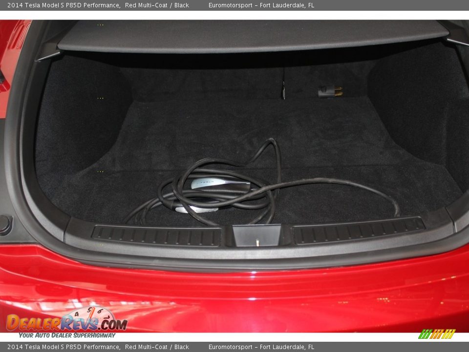 2014 Tesla Model S P85D Performance Red Multi-Coat / Black Photo #21