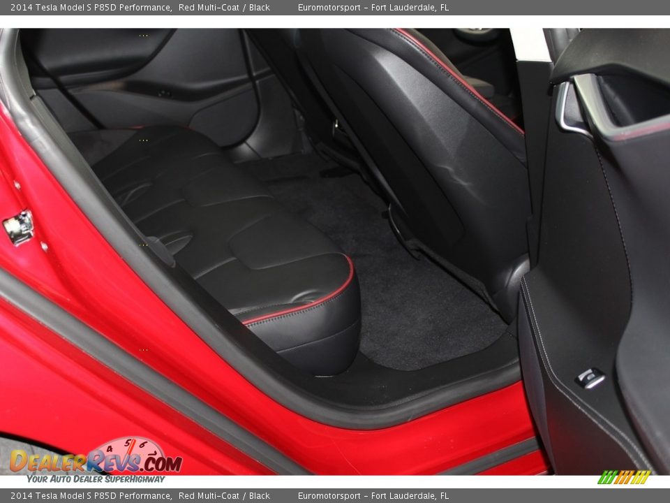 2014 Tesla Model S P85D Performance Red Multi-Coat / Black Photo #23