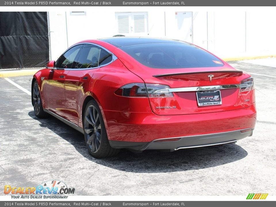 2014 Tesla Model S P85D Performance Red Multi-Coat / Black Photo #28