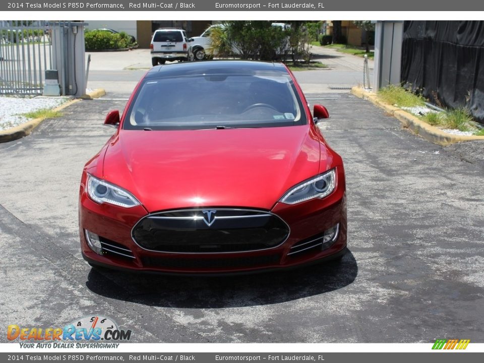 2014 Tesla Model S P85D Performance Red Multi-Coat / Black Photo #29