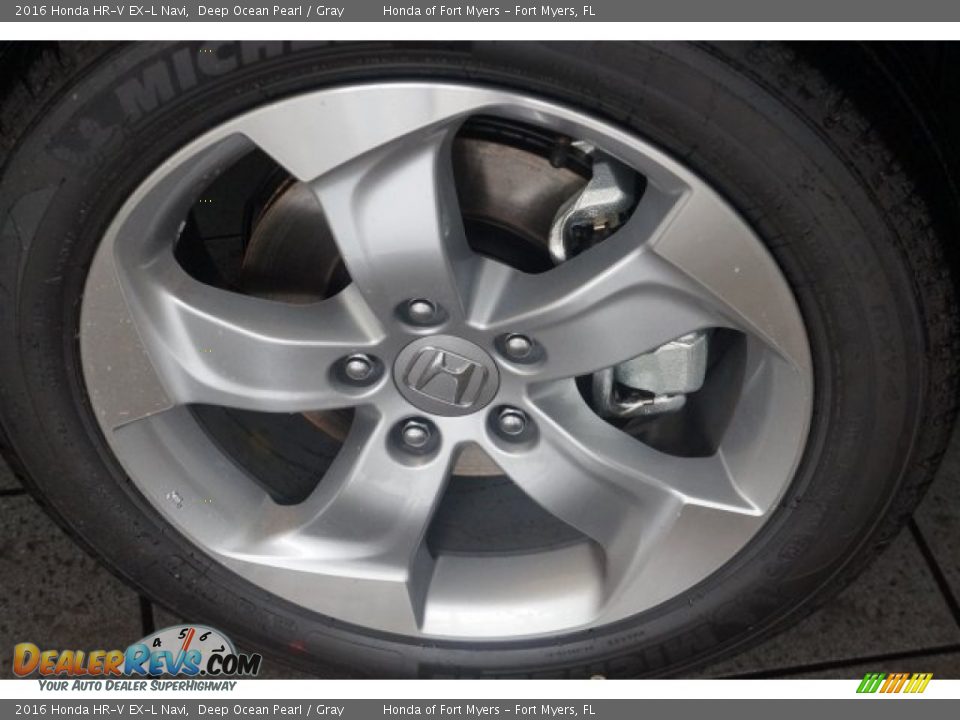 2016 Honda HR-V EX-L Navi Deep Ocean Pearl / Gray Photo #4