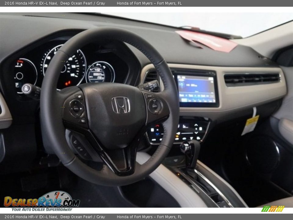 2016 Honda HR-V EX-L Navi Deep Ocean Pearl / Gray Photo #11