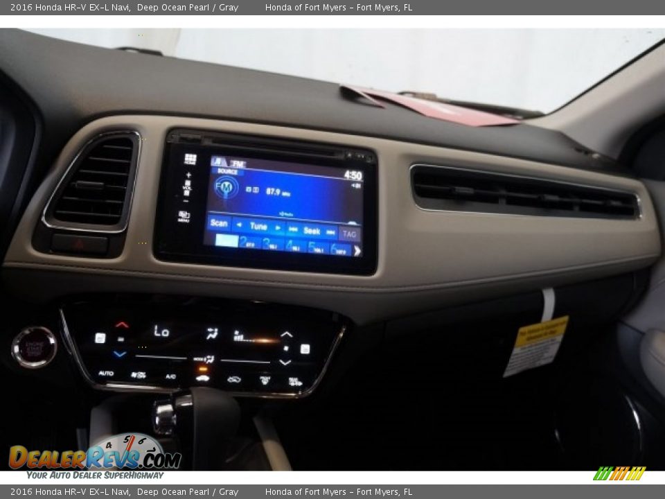 2016 Honda HR-V EX-L Navi Deep Ocean Pearl / Gray Photo #12