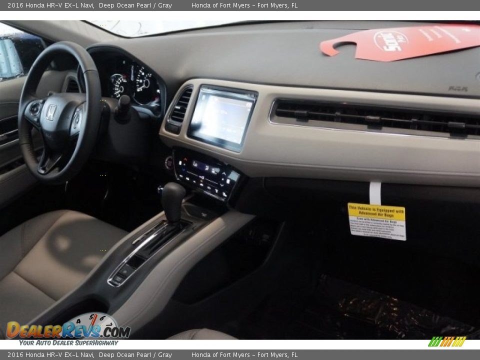 2016 Honda HR-V EX-L Navi Deep Ocean Pearl / Gray Photo #23