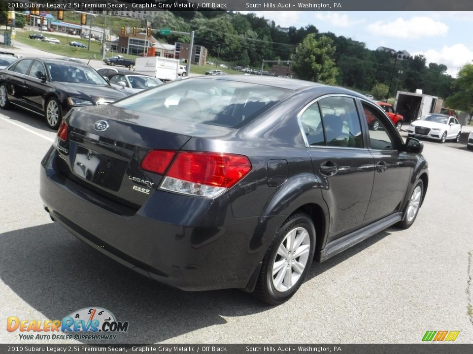 2010 Subaru Legacy 2.5i Premium Sedan Graphite Gray Metallic / Off Black Photo #8