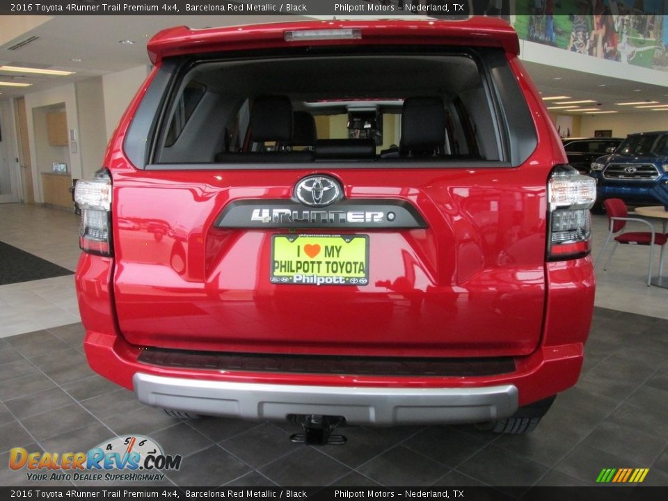 2016 Toyota 4Runner Trail Premium 4x4 Barcelona Red Metallic / Black Photo #4