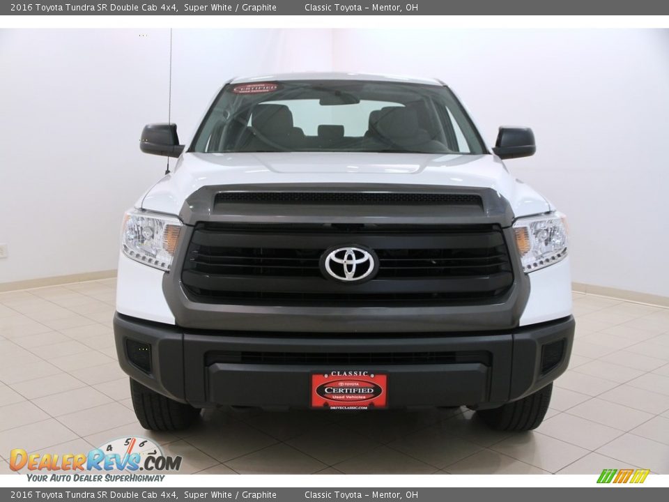 2016 Toyota Tundra SR Double Cab 4x4 Super White / Graphite Photo #2
