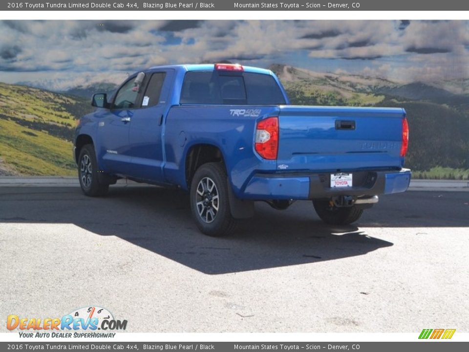 2016 Toyota Tundra Limited Double Cab 4x4 Blazing Blue Pearl / Black Photo #3