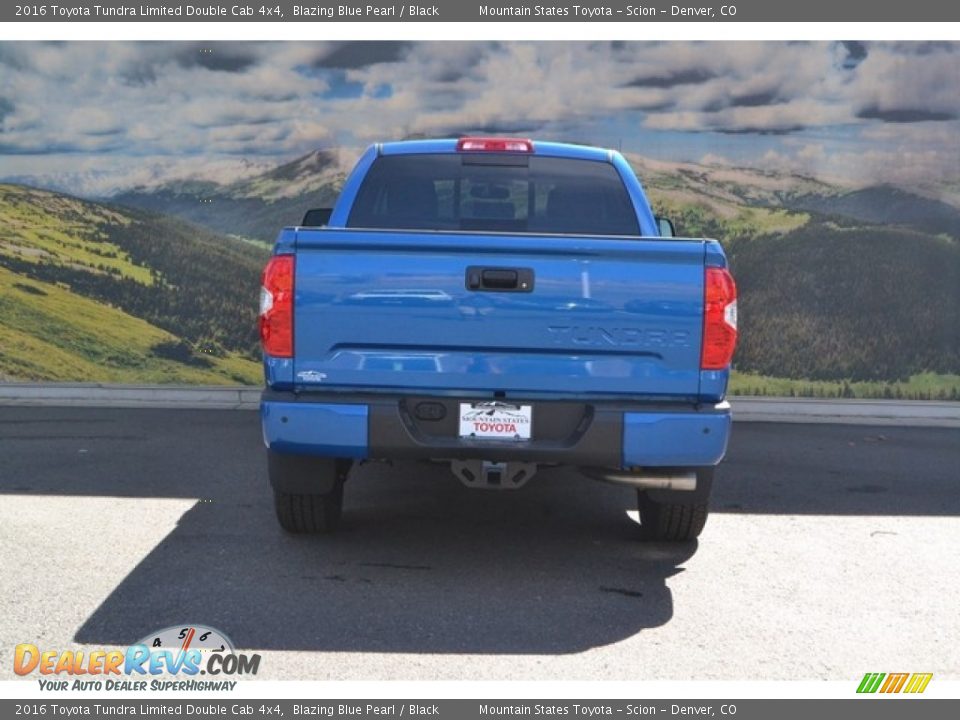 2016 Toyota Tundra Limited Double Cab 4x4 Blazing Blue Pearl / Black Photo #4