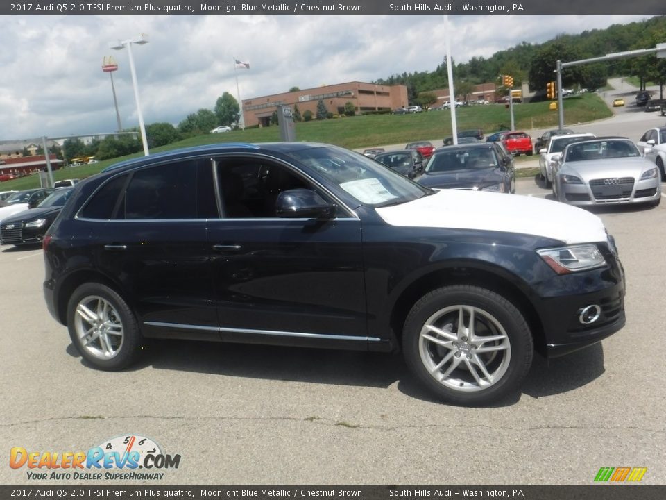 2017 Audi Q5 2.0 TFSI Premium Plus quattro Moonlight Blue Metallic / Chestnut Brown Photo #8