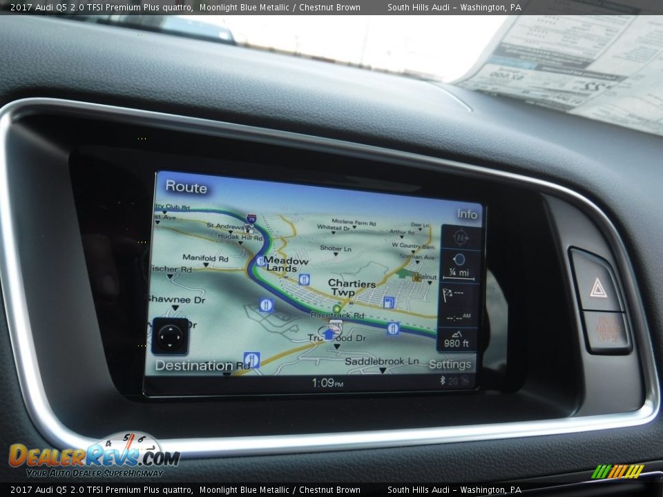 2017 Audi Q5 2.0 TFSI Premium Plus quattro Moonlight Blue Metallic / Chestnut Brown Photo #20