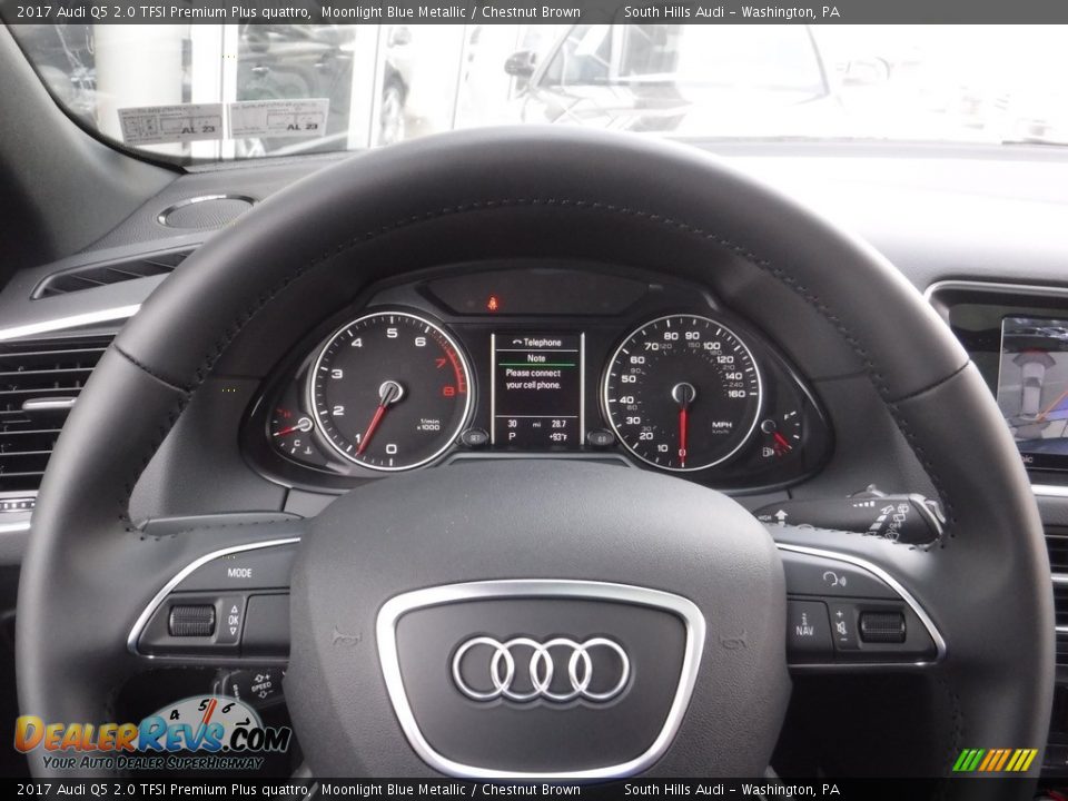 2017 Audi Q5 2.0 TFSI Premium Plus quattro Moonlight Blue Metallic / Chestnut Brown Photo #27