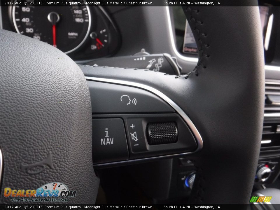 2017 Audi Q5 2.0 TFSI Premium Plus quattro Moonlight Blue Metallic / Chestnut Brown Photo #28
