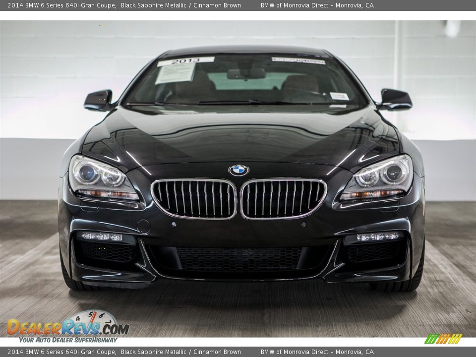 2014 BMW 6 Series 640i Gran Coupe Black Sapphire Metallic / Cinnamon Brown Photo #2