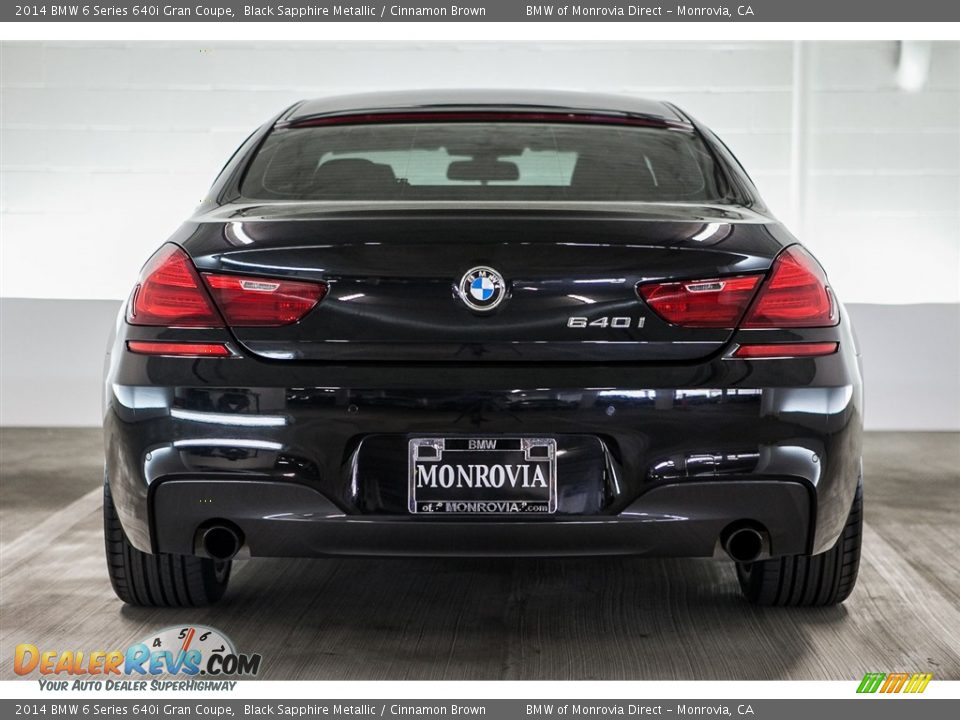 2014 BMW 6 Series 640i Gran Coupe Black Sapphire Metallic / Cinnamon Brown Photo #3
