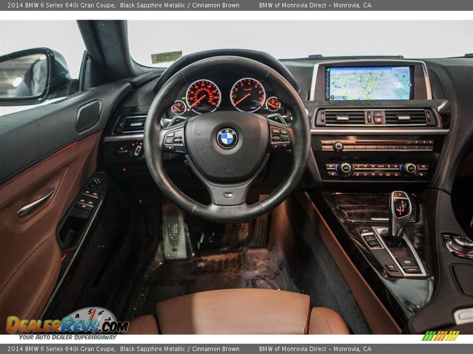 2014 BMW 6 Series 640i Gran Coupe Black Sapphire Metallic / Cinnamon Brown Photo #4
