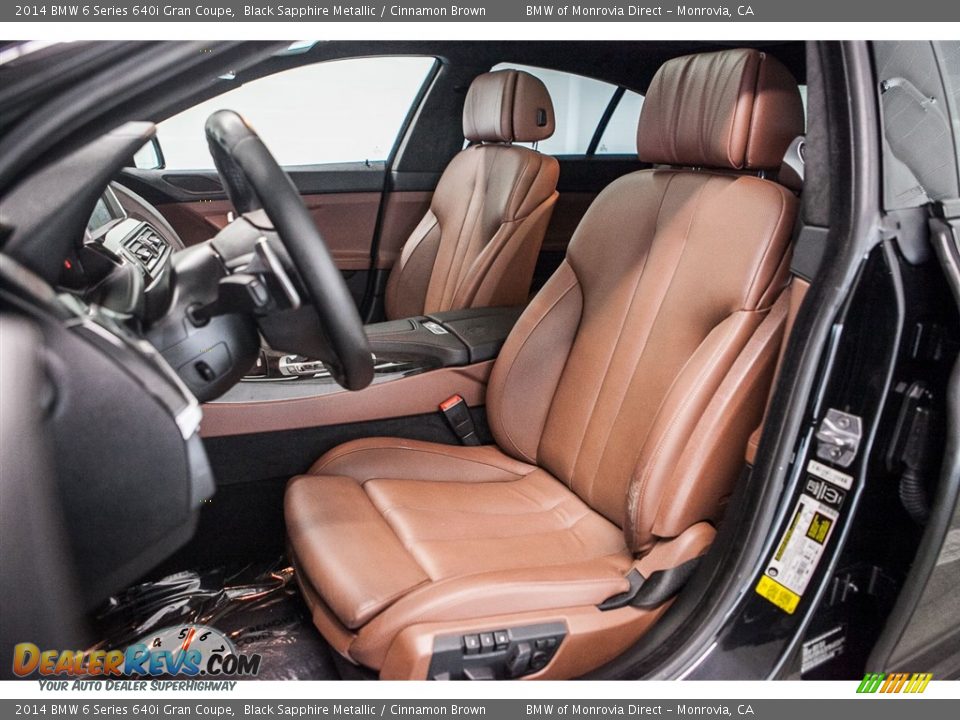 2014 BMW 6 Series 640i Gran Coupe Black Sapphire Metallic / Cinnamon Brown Photo #6
