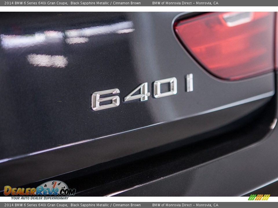 2014 BMW 6 Series 640i Gran Coupe Black Sapphire Metallic / Cinnamon Brown Photo #7